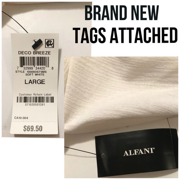 NWT Alfani, Deco Breeze, Cinched Front Top - Picture 9 of 10